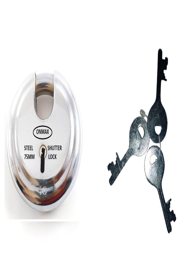 ONMAX Steel Regular Shutter Round Lock, 75mm, 7 Levers with Heavy and for Home, Office and Shop (SRSL75N2) - Image 4